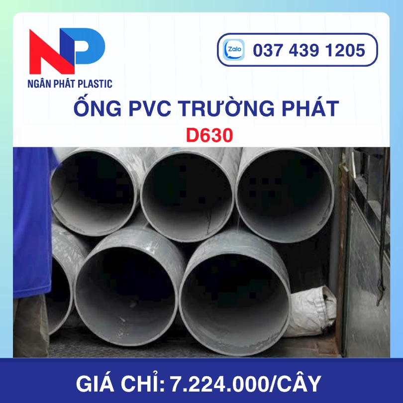 Ống Nhựa uPVC D630 Trường Phát